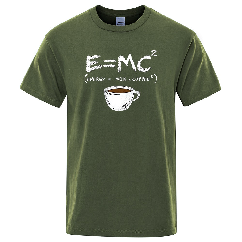 Energy = Milk and Coffee Funny Mens Tee