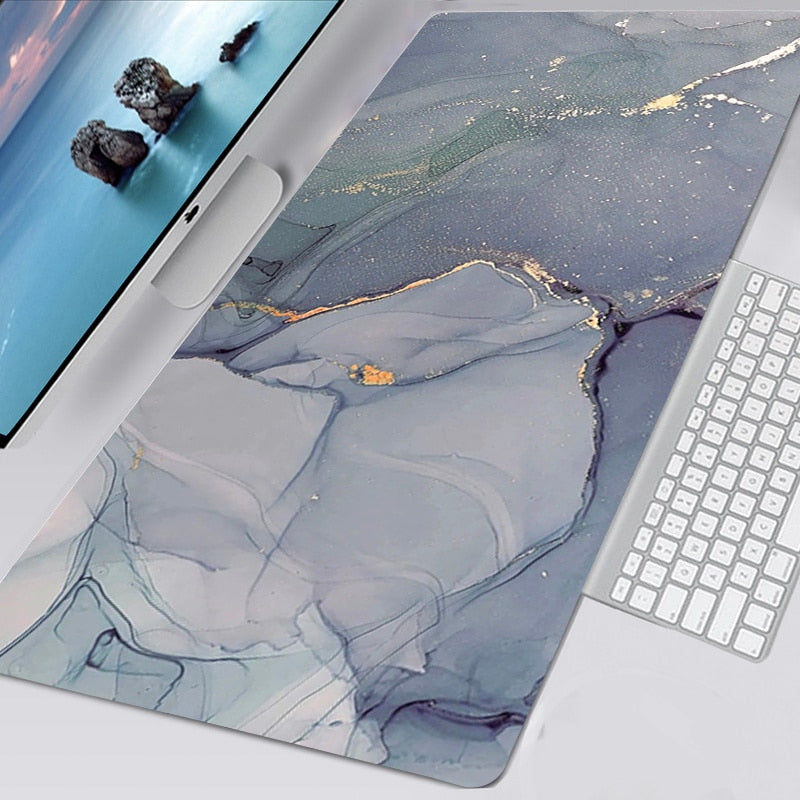Colourful Marble Keyboard and Mouse Mats