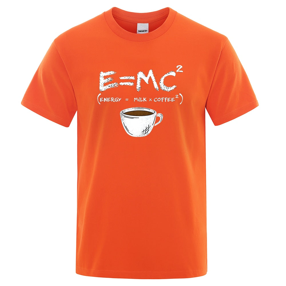 Energy = Milk and Coffee Funny Mens Tee