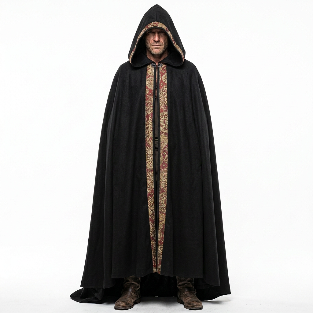Medieval Hooded Cloak Coat – Long Gothic Cape