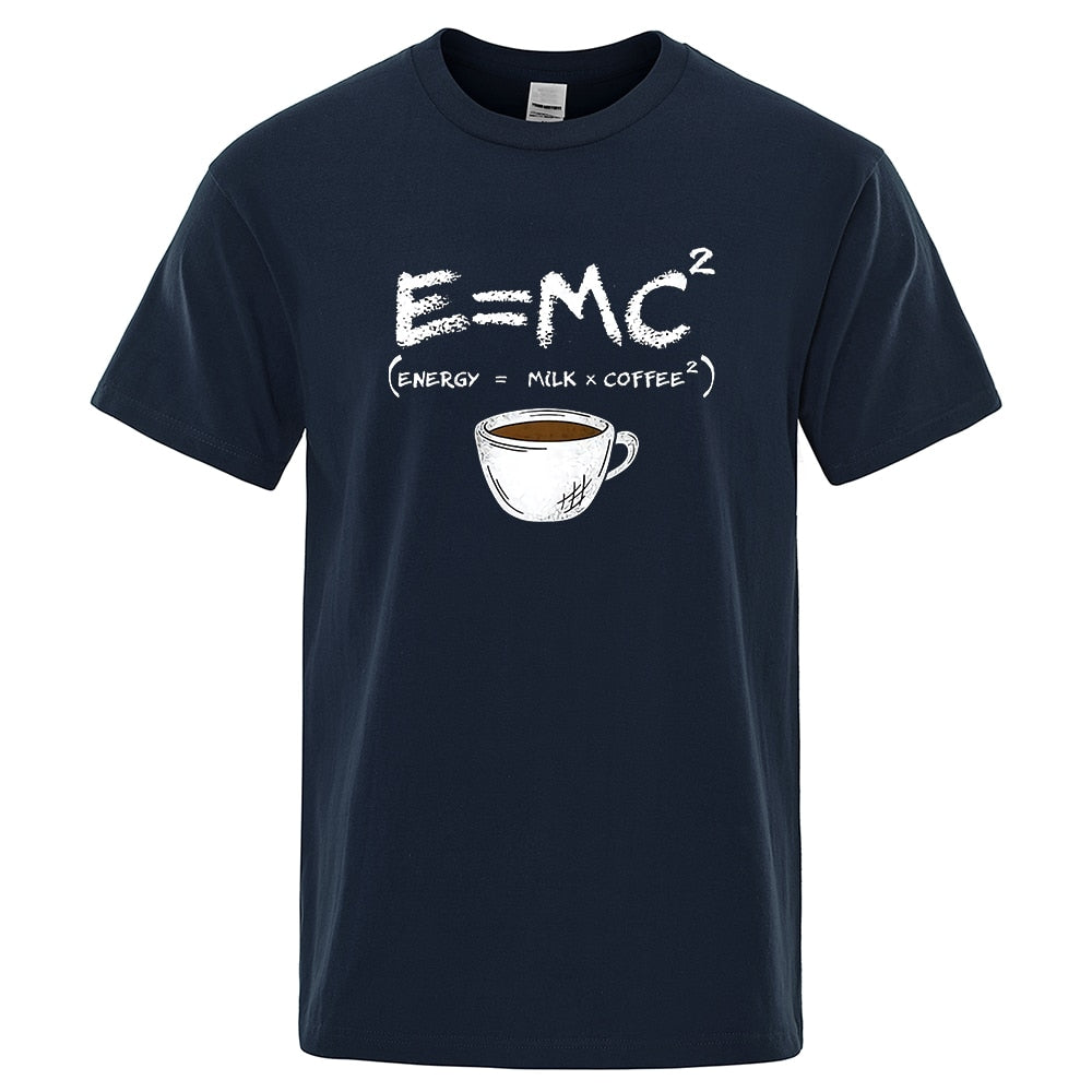 Energy = Milk and Coffee Funny Mens Tee