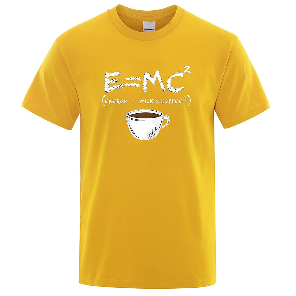 Energy = Milk and Coffee Funny Mens Tee