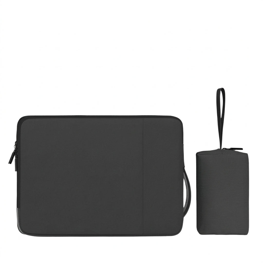 TAIKESEN black padded laptop sleeve shown with accessory pouch
