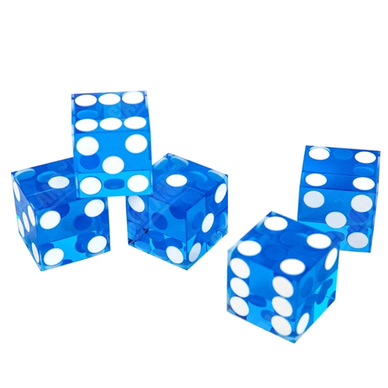 5pcs High-grade Acrylic Transparent Dice Set