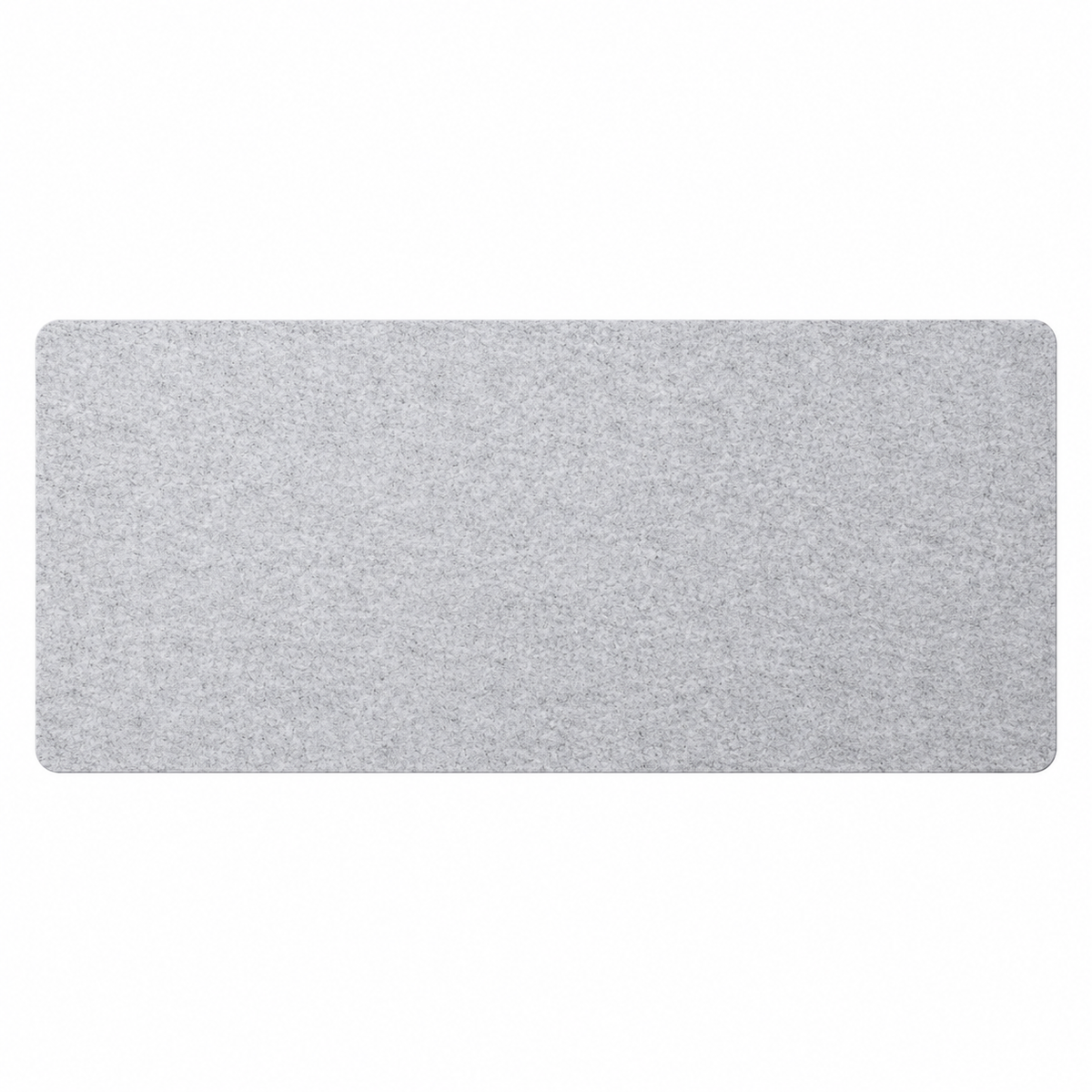 Light grey felt desk mat with non-slip backing