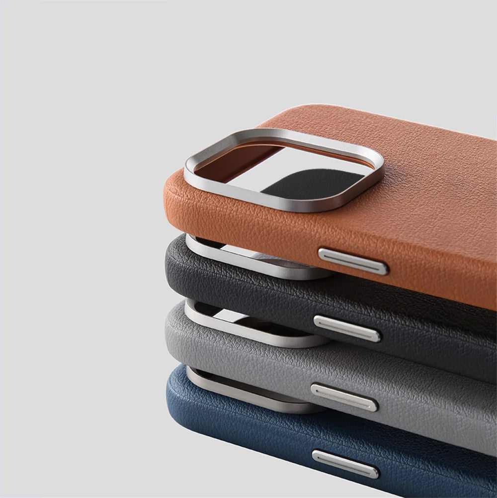 Luxury PU Leather Magnetic Case - iPhone 15 Models