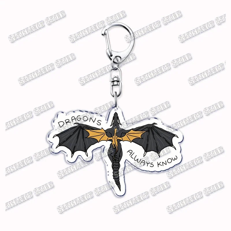 Fourth Wing Basgiath Dragon Keychain
