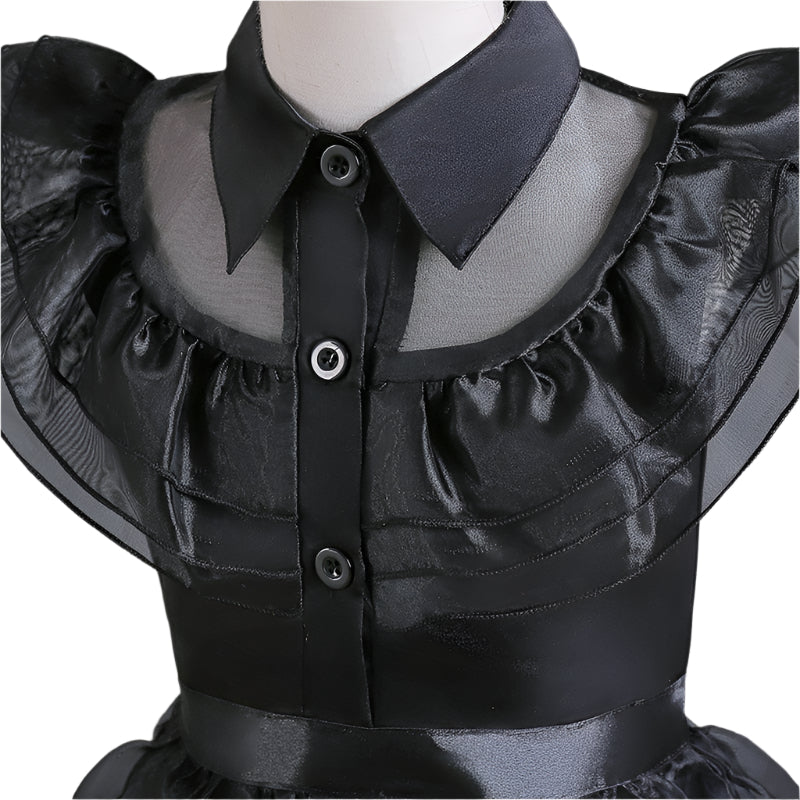 Gothic Kids Costume of Wednesday Addams