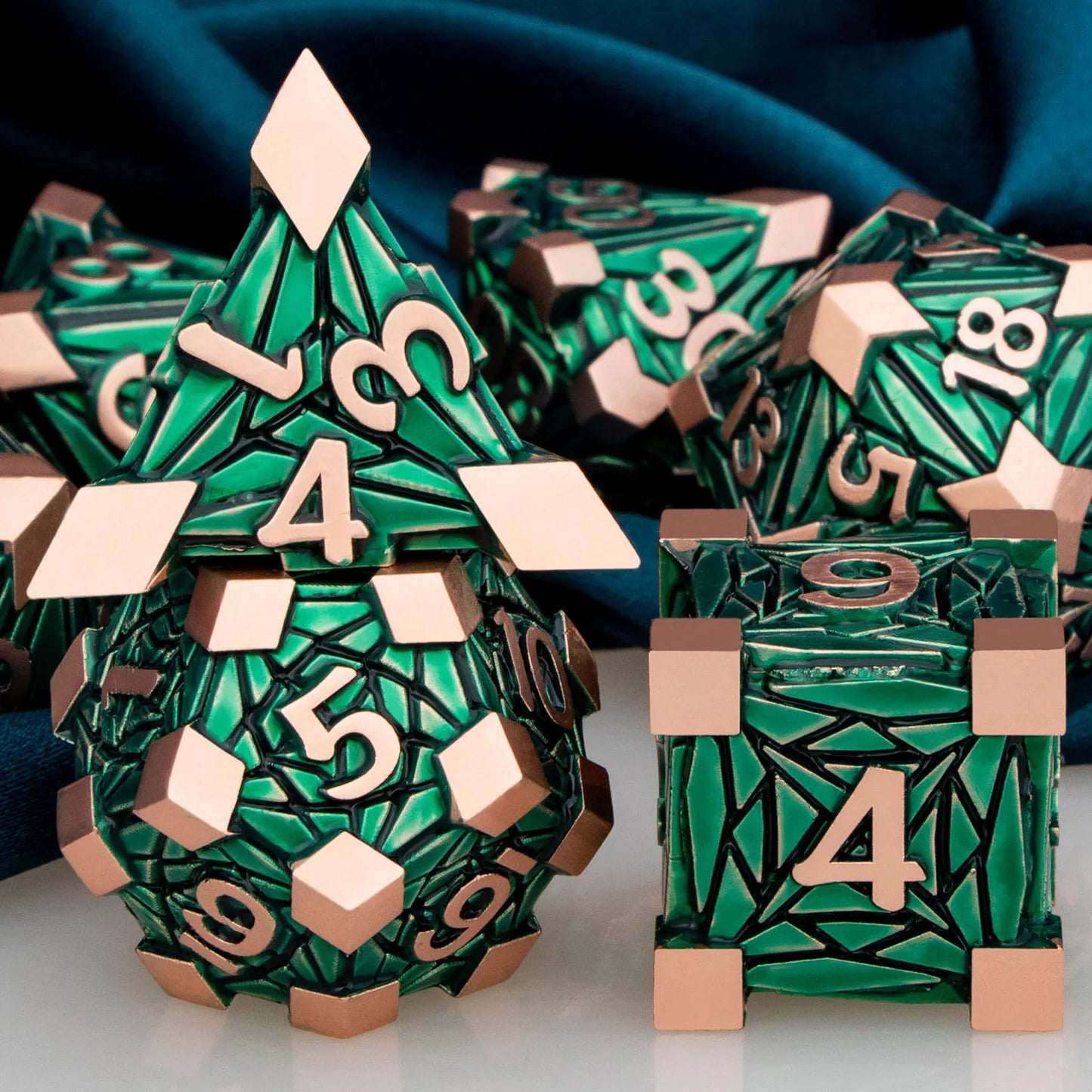Fancy Metal DnD Dice Set