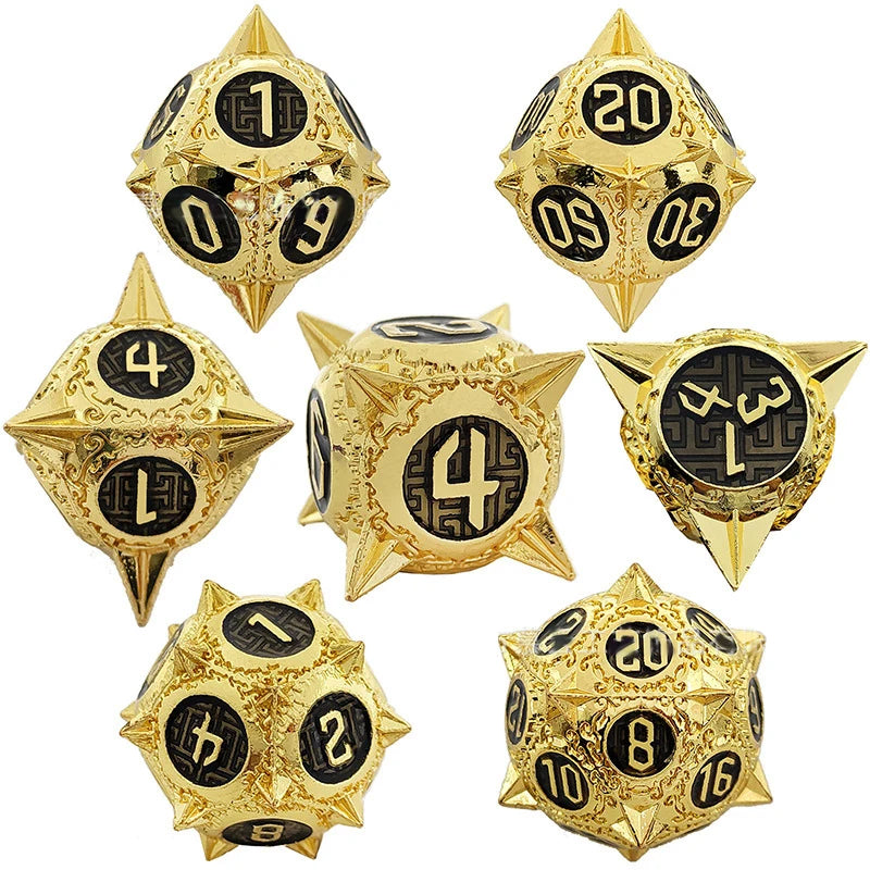Medieval Metal 7 Piece Dice Set