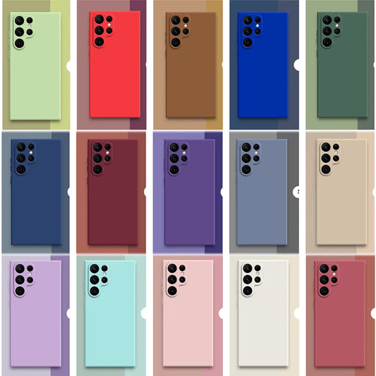 Solid Colour Liquid Silicone Phone Case (for Galaxy)