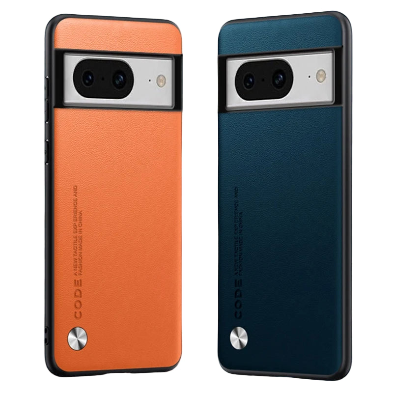 Orange and dark blue Google Pixel phone cases