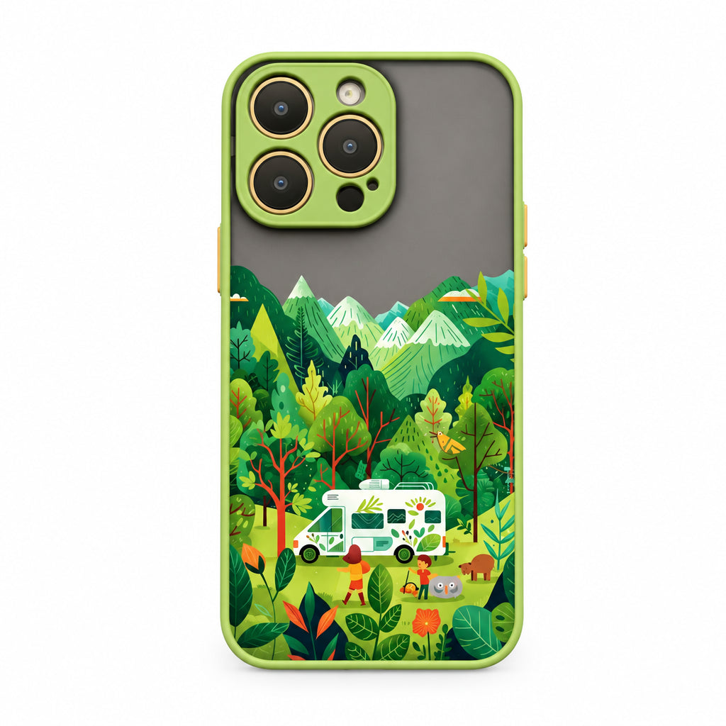 Camper van forest iPhone case