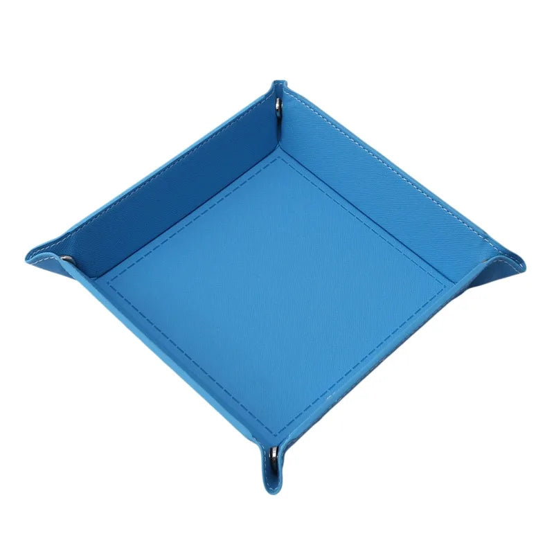 Folding Dice Tray – PU Leather & Velvet Rolling Tray