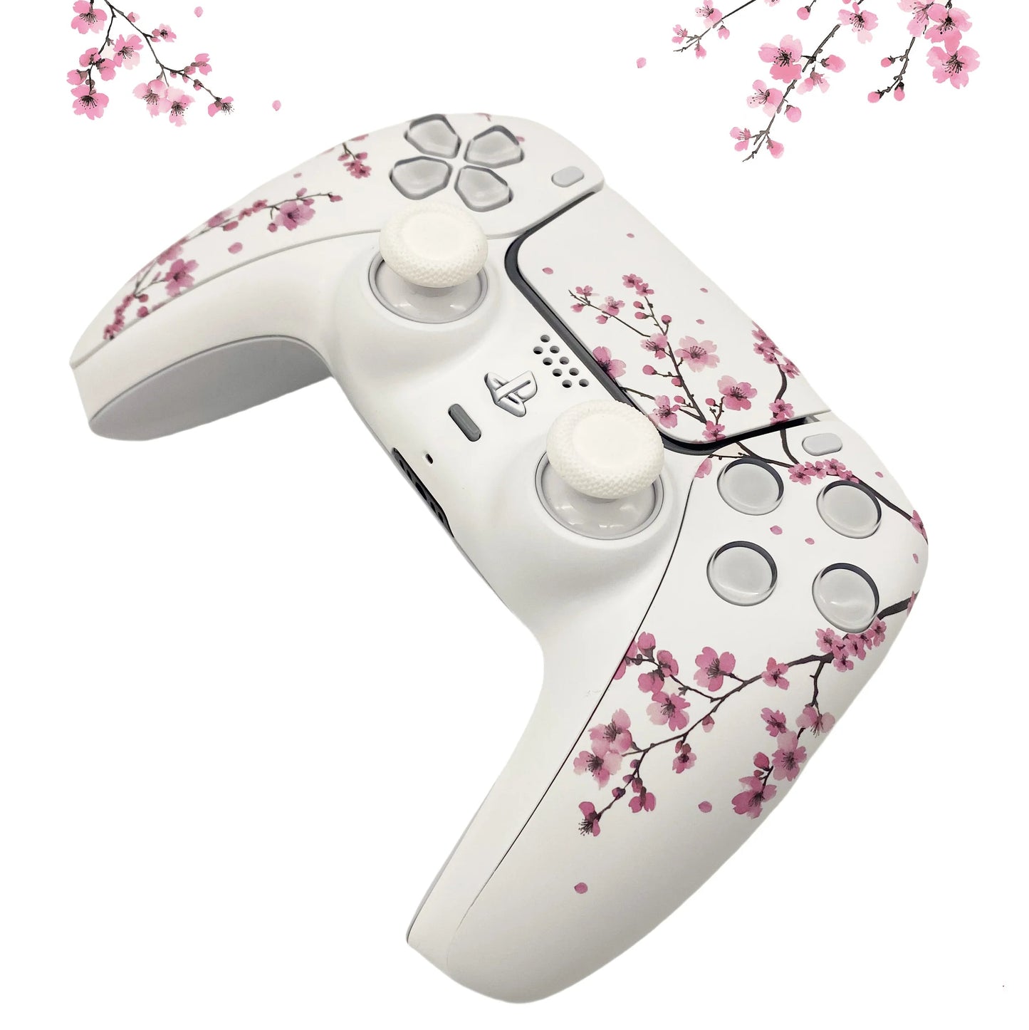 Pink Cherry Blossom PS5 Controller Cover