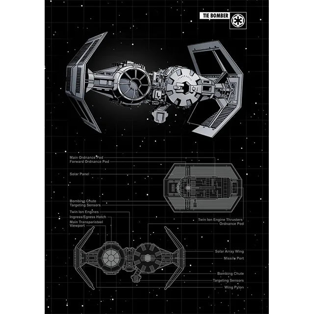 Space Ship Canvas Wall Art Prints of Star Wars Machines