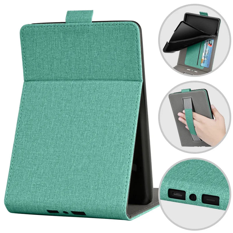 Green Kindle Paperwhite 10th Gen case with upright stand