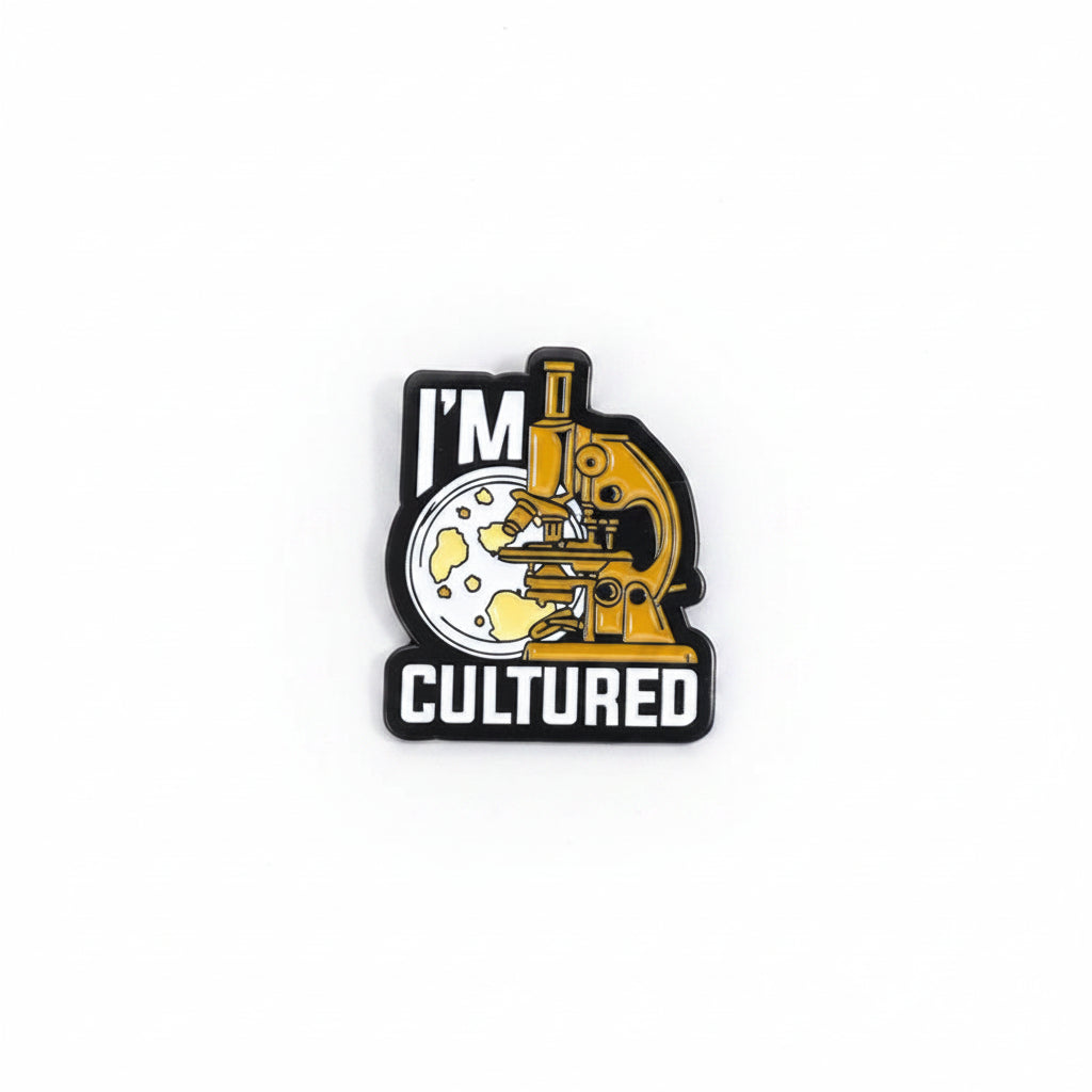 I'm Cultured biology enamel pin