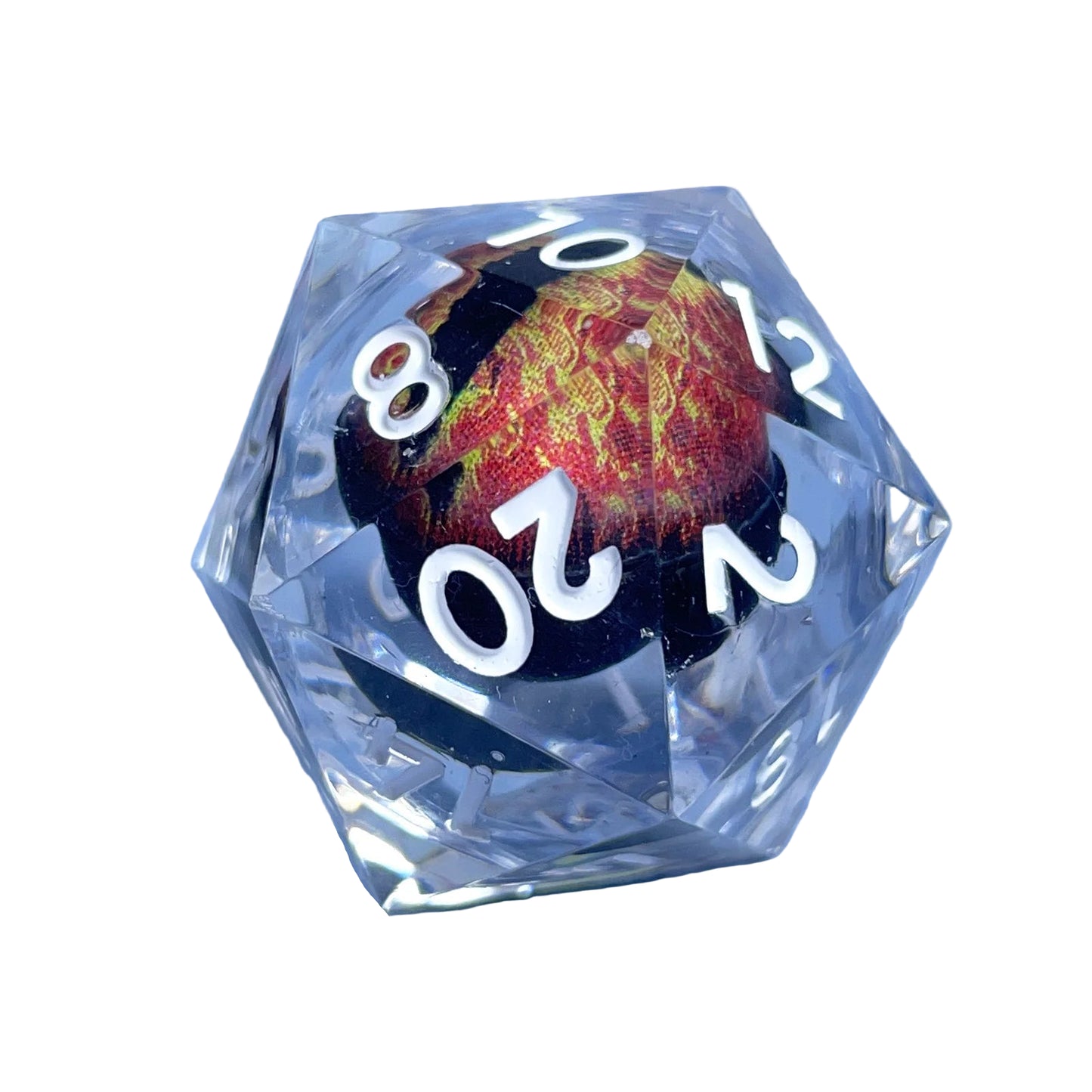 Suspended Eyeball 7 Piece Resin Dice Set