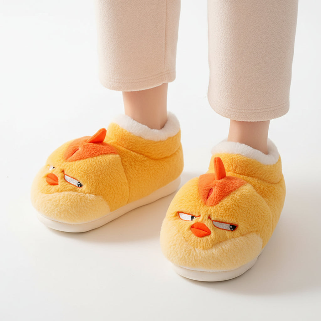 Grumpy Chicken Funny Indoor Slippers