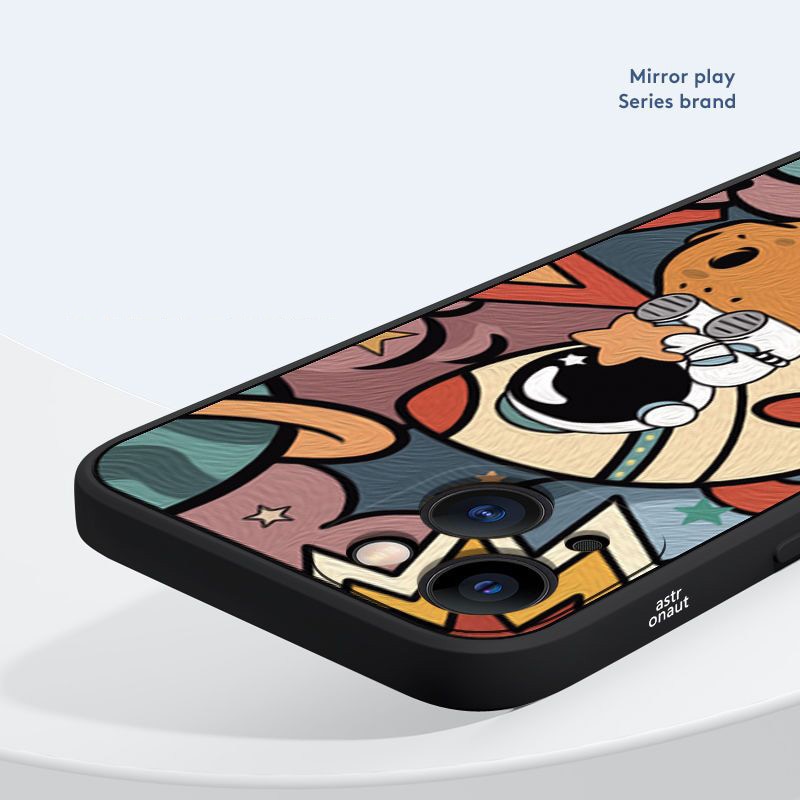 Cartoon Astronaut Samsung Galaxy Case - Black