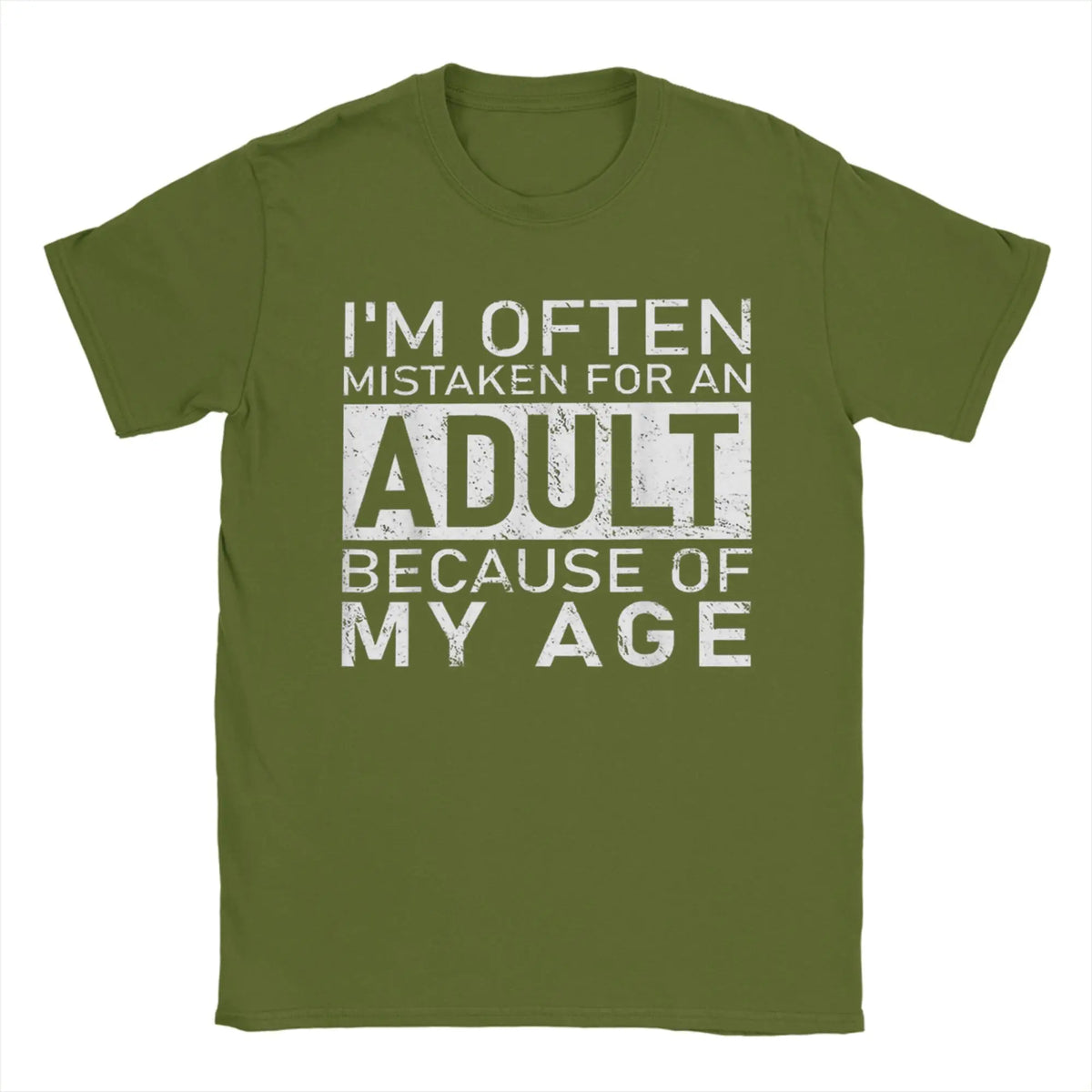 I'm Often Mistaken for an Adult graphic tee in green