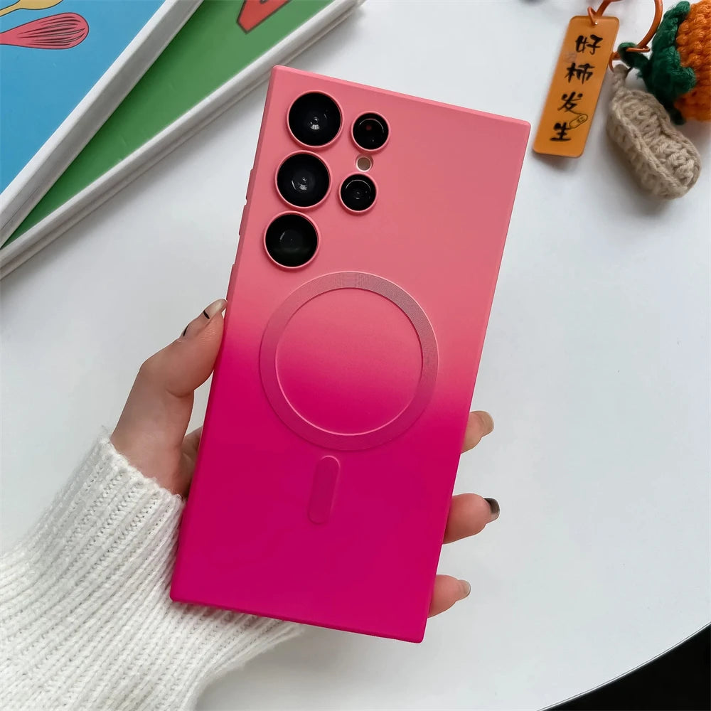 Gradient Colour Magnetic Charge Phone Case (for Galaxy)