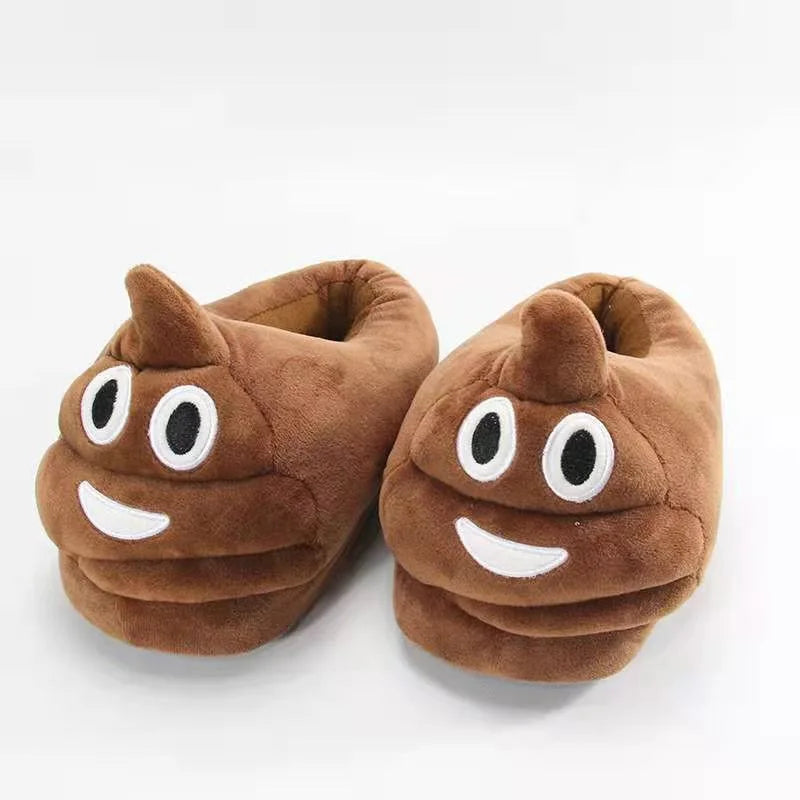 Poo Emoji Funny Adult Slippers