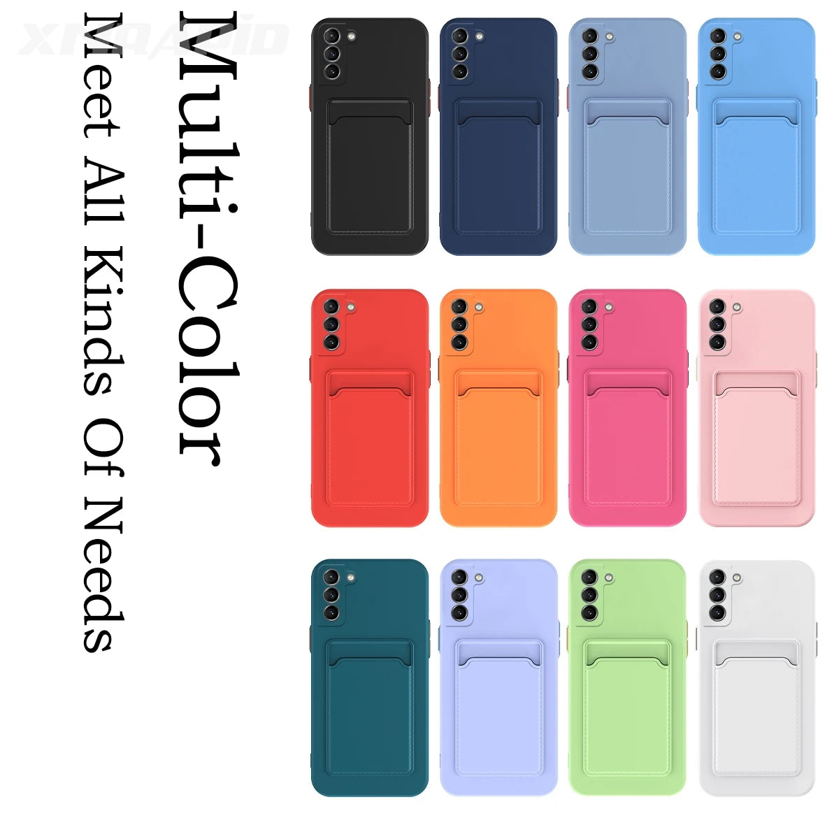 Luxury Soft Silicone Wallet Case - iPhone 15 Models