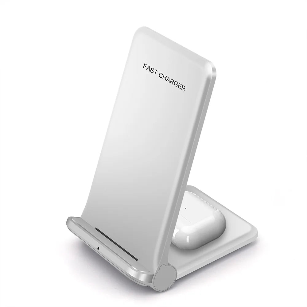 2 In 1 Fast-Charging Wireless Charger Stand