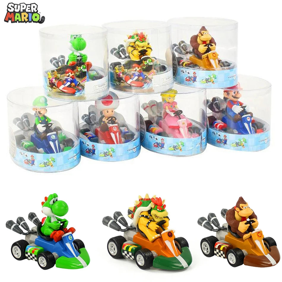 Super Mario Bros Pull back Toy Cars FREE Shipping to AU NZ