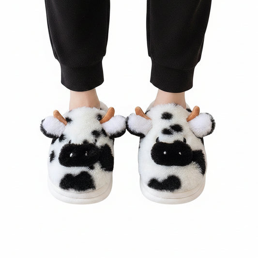 Adult Novelty Cow Indoor Slippers