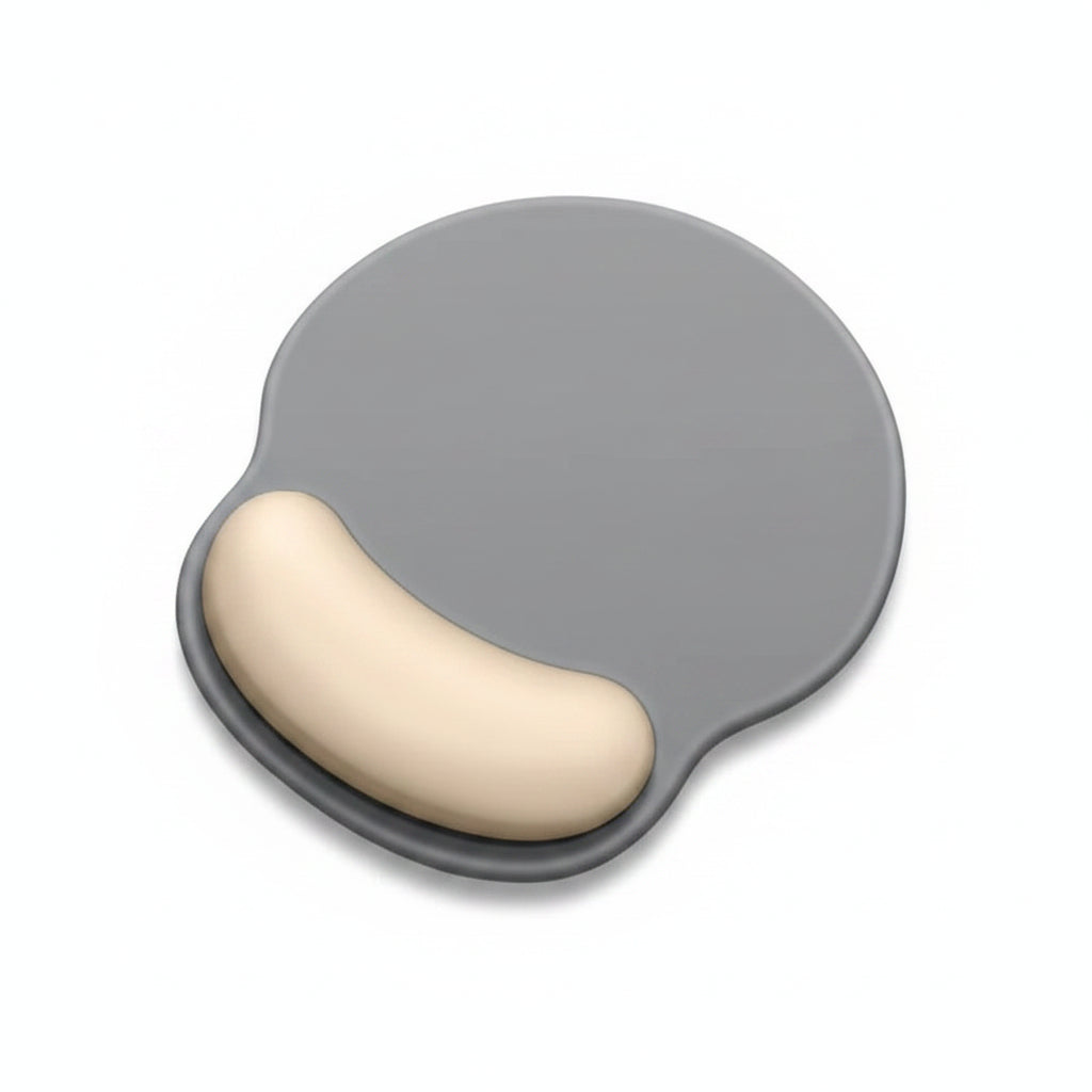 Ergonomic mouse pad with cushioned wrist support lavender and beige