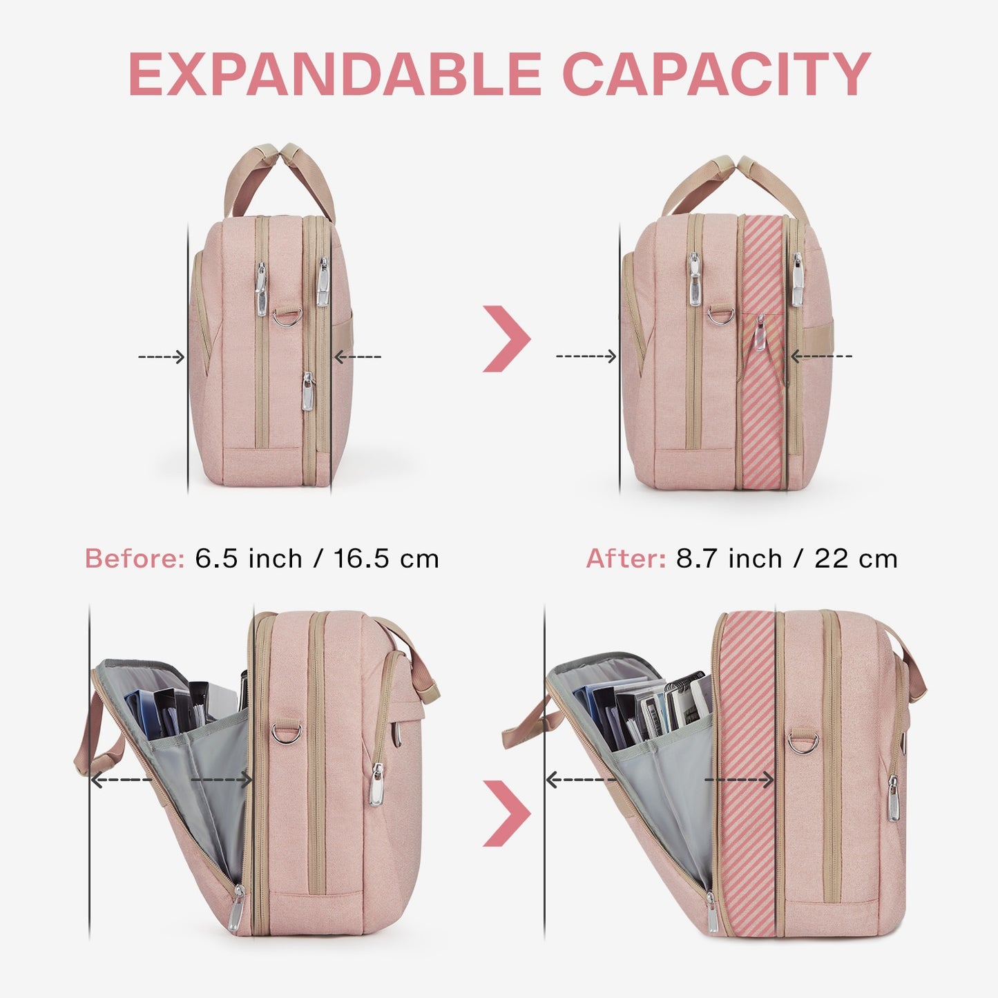 Bagsmart Large Expandable Office Briefcase