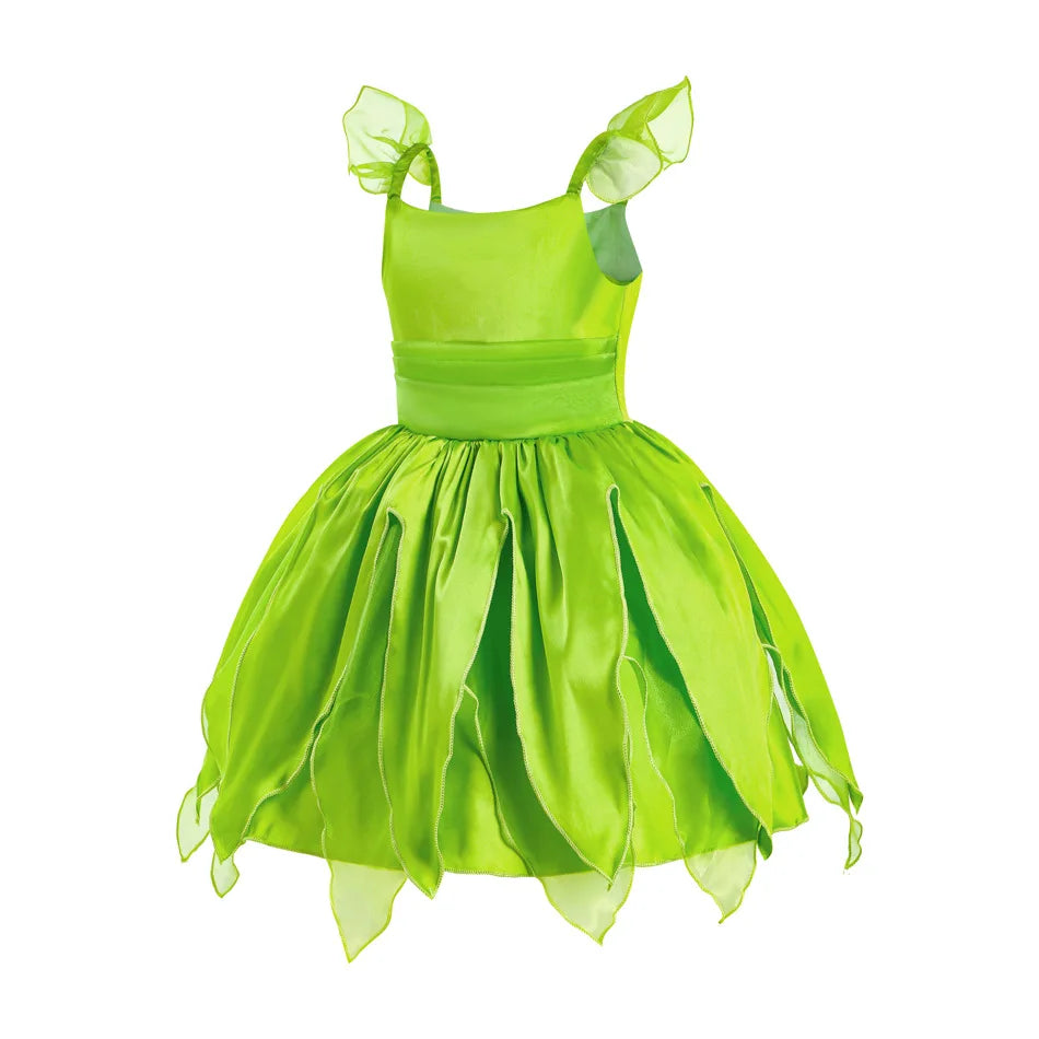 Kids Costume of Green Fairy Princess like Tinkerbell