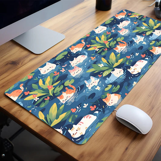 Cat Swimming Spot Computer Desk Mat