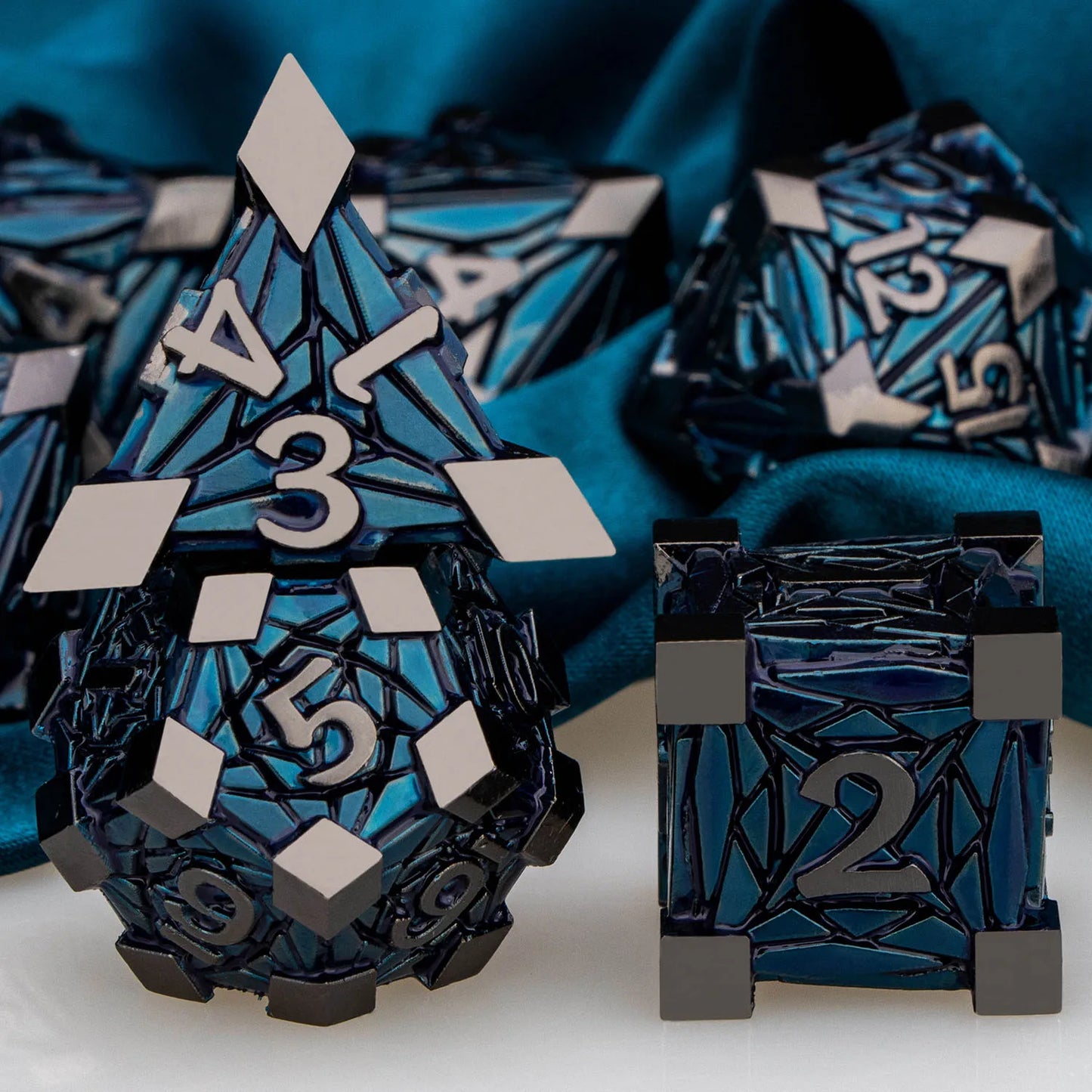 Fancy Metal DnD Dice Set