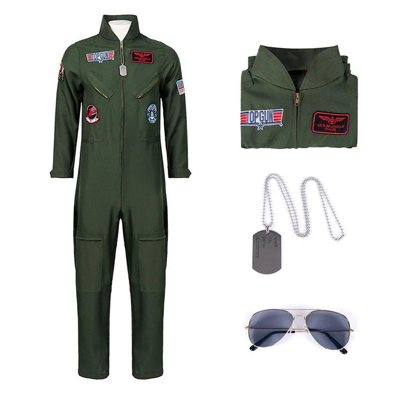 Kids & Adults Costume of Pilot Inspired by Goose from Top Gun
