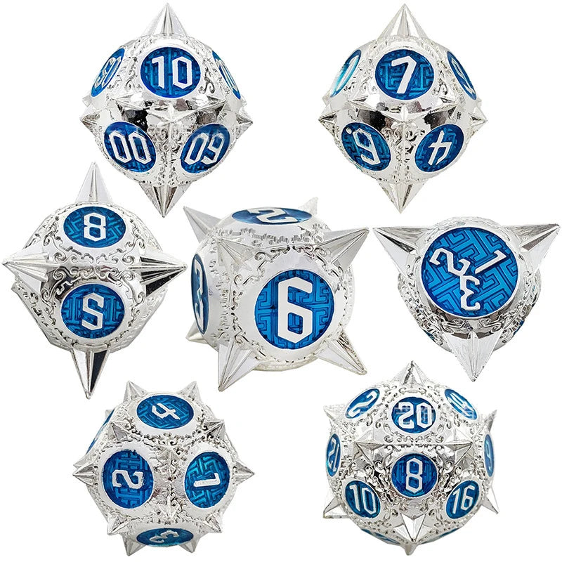 Medieval Metal 7 Piece Dice Set