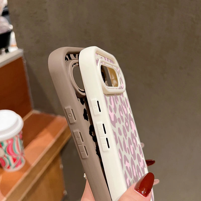 Leopard print Google Pixel case side view