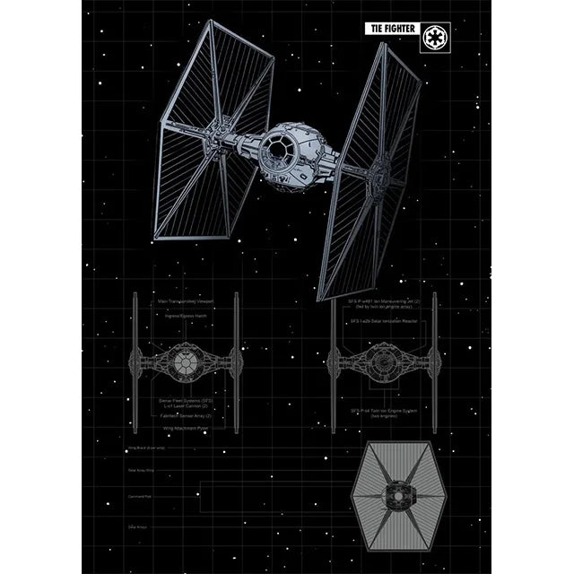Space Ship Canvas Wall Art Prints of Star Wars Machines