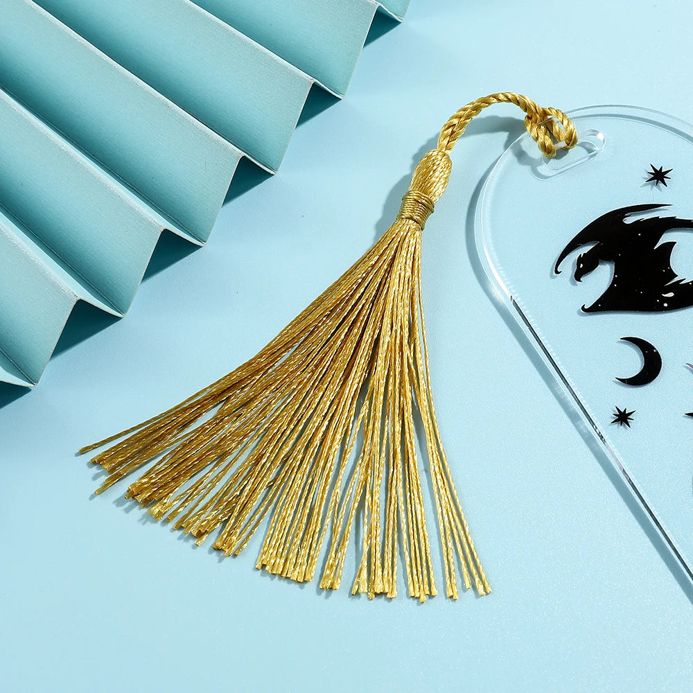 Fourth Wing Dragon Bookmark with Tassels