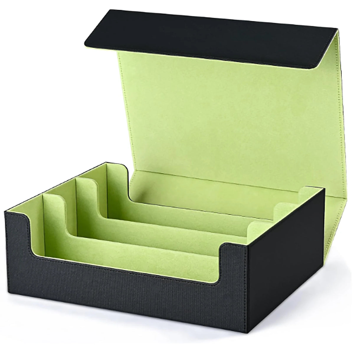 Green PU leather trading card storage box