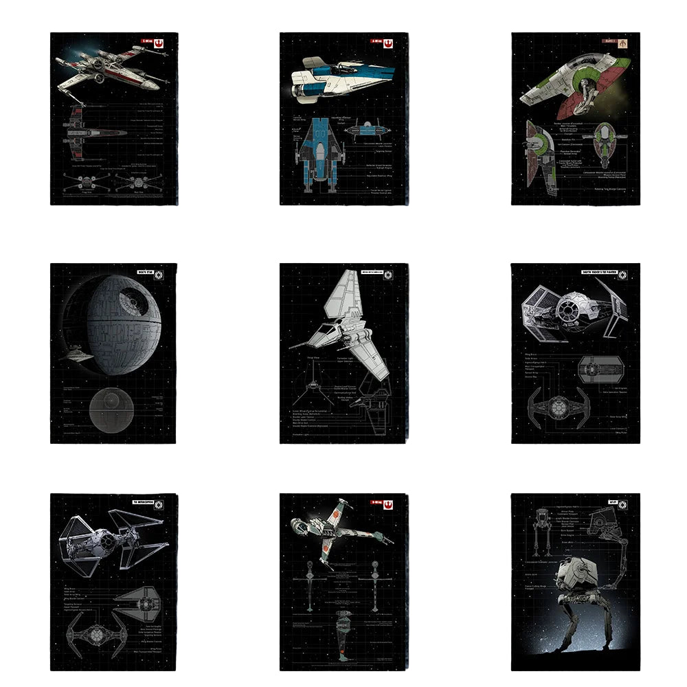 Space Ship Canvas Wall Art Prints of Star Wars Machines