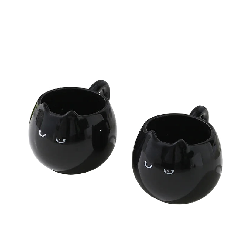 Black Ceramic Cat Mug