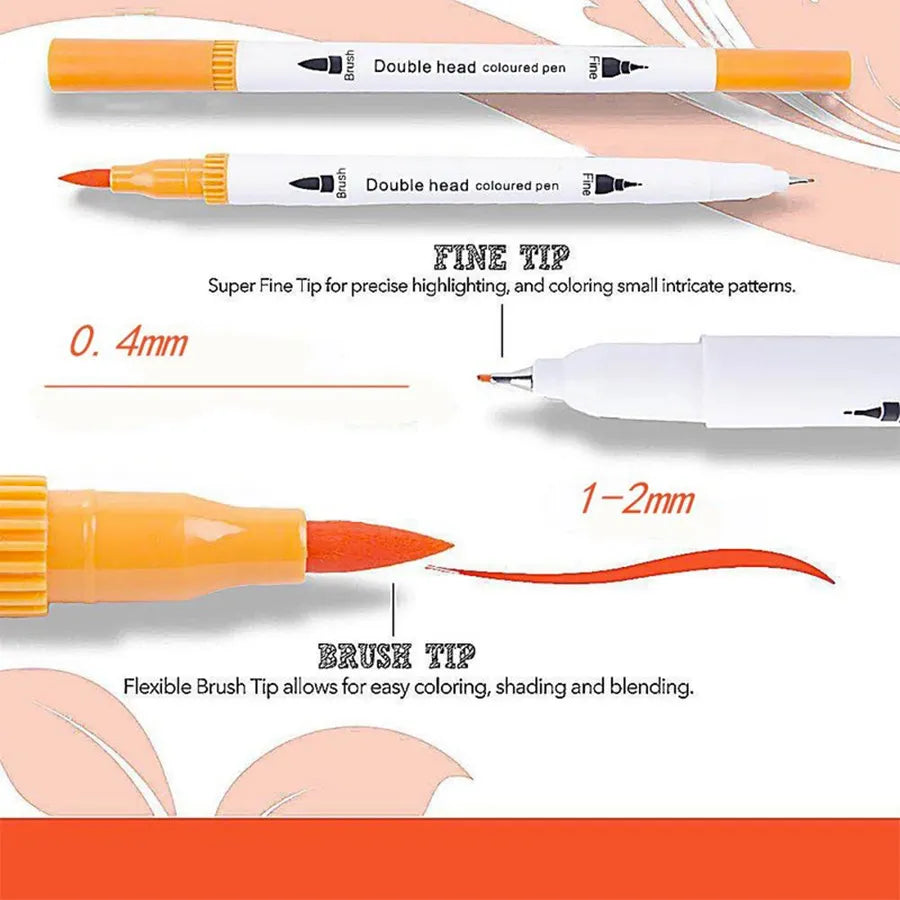 Arty Double-Head Washable Colour Marker Sets