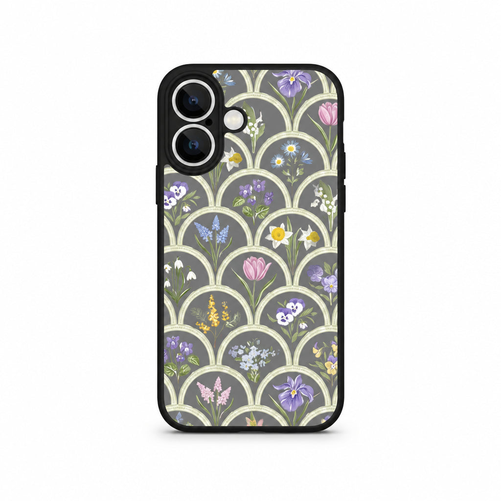Pastel floral patterned phone case