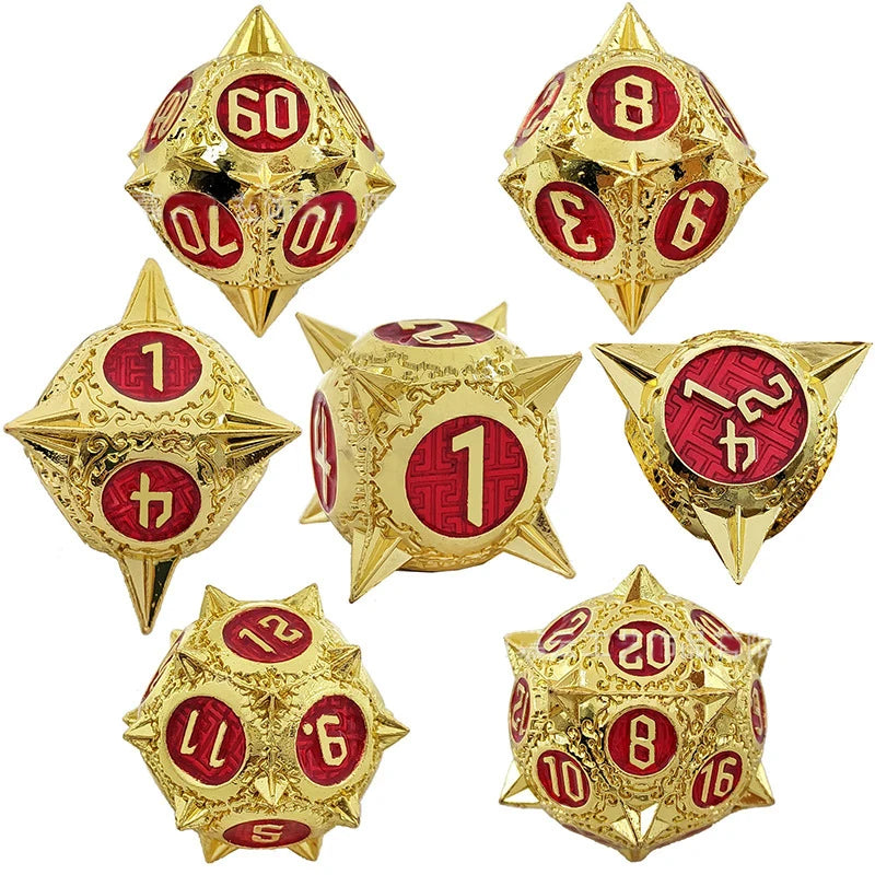Medieval Metal 7 Piece Dice Set