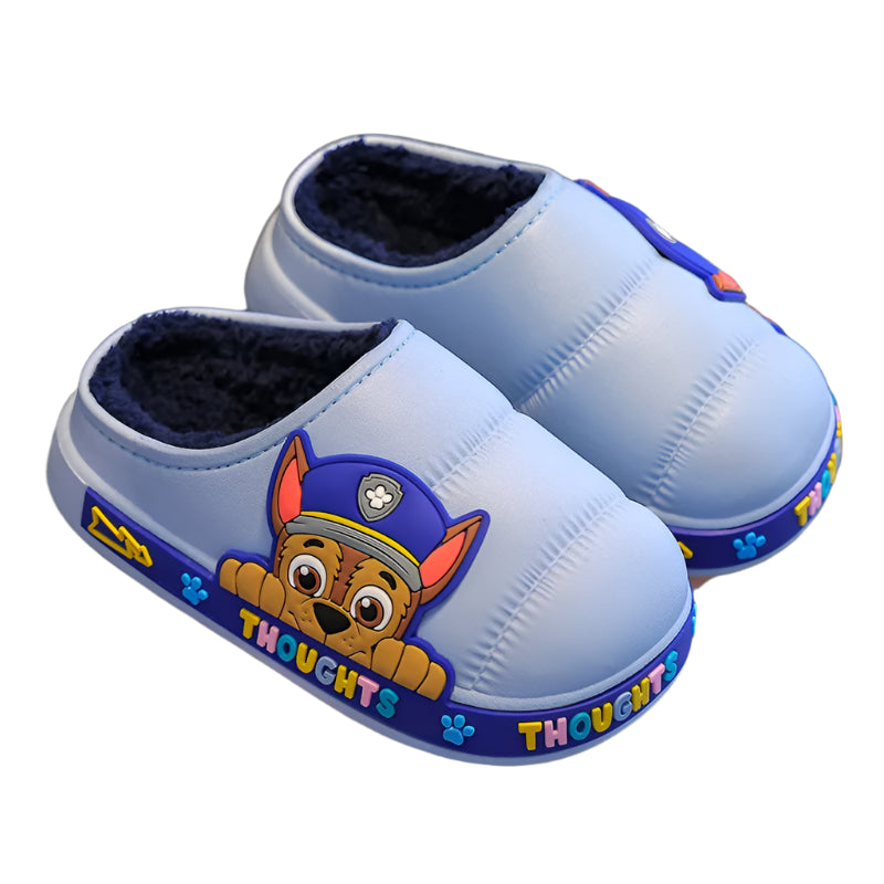 Fluffy Winter Kids Slippers with Paw Patrol