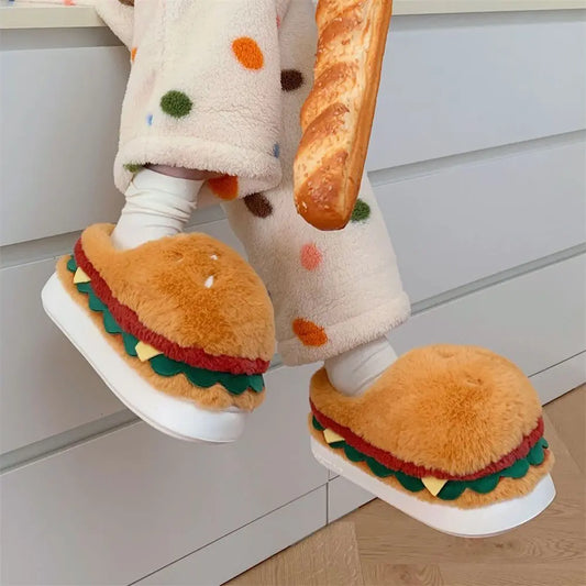 Hamburger Novelty Indoor Slippers